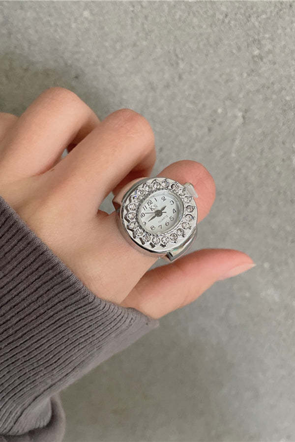 Fashion Creative Simple Mini Clock Ring-consonak