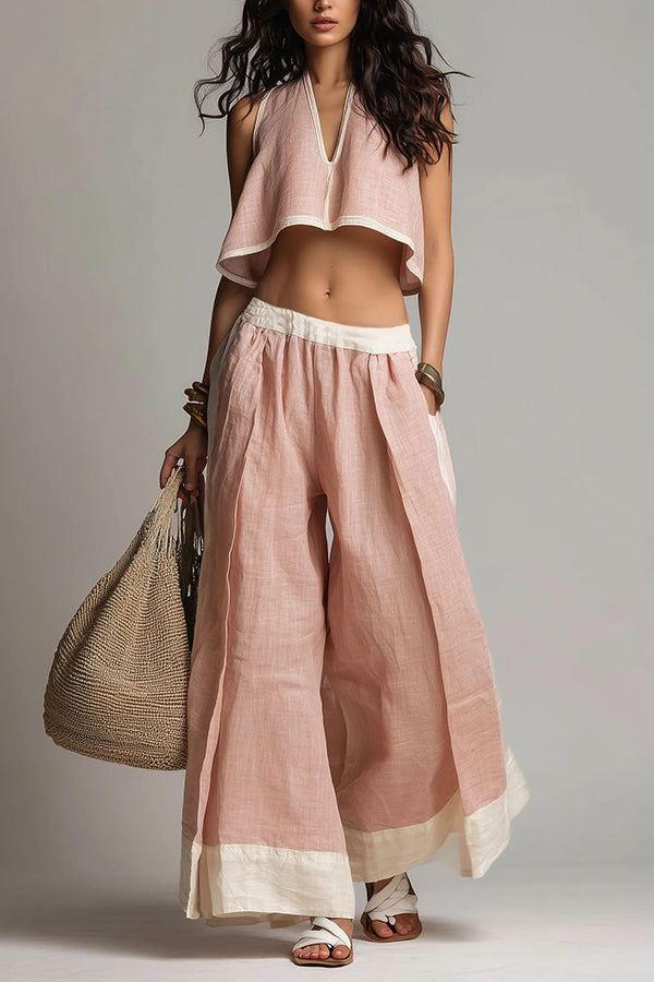 Effortless Summer Linen Matching Set-Consonak