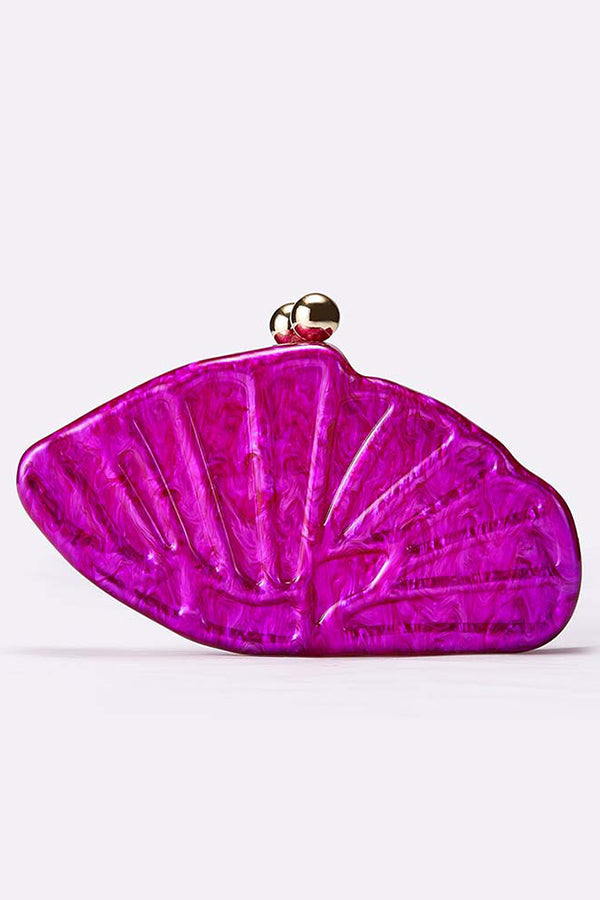 Fashion Acrylic Shell Fan Clutch-consonak