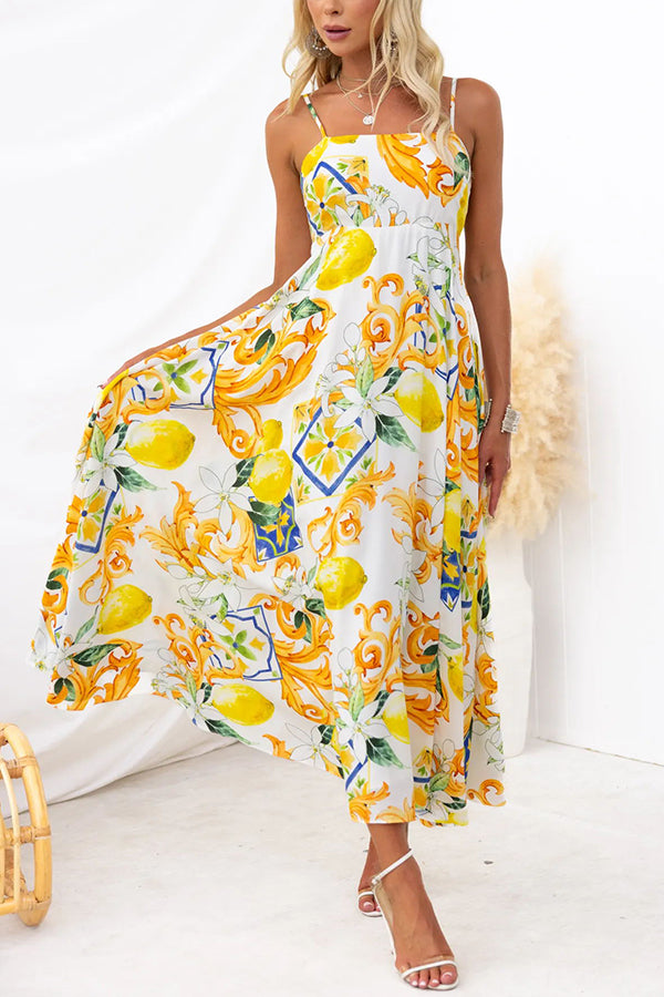 Summer Crush Abstract Print Back Tie-up Maxi Dress-consonak