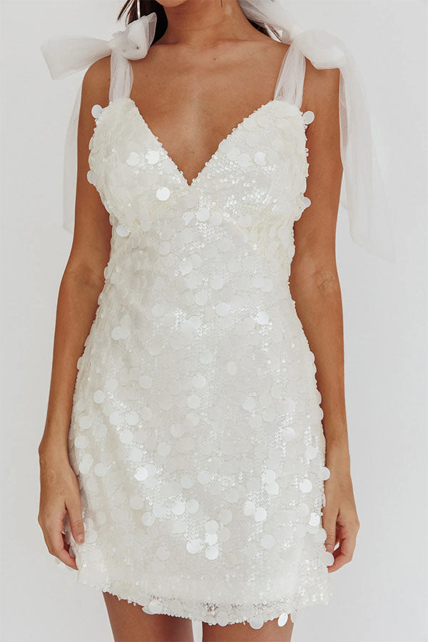 Celeste Glamour Sequin Mini Dress-Consonak