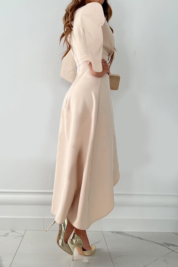 Charming Grace Ruffle Long Sleeve Midi Dress | Consonak