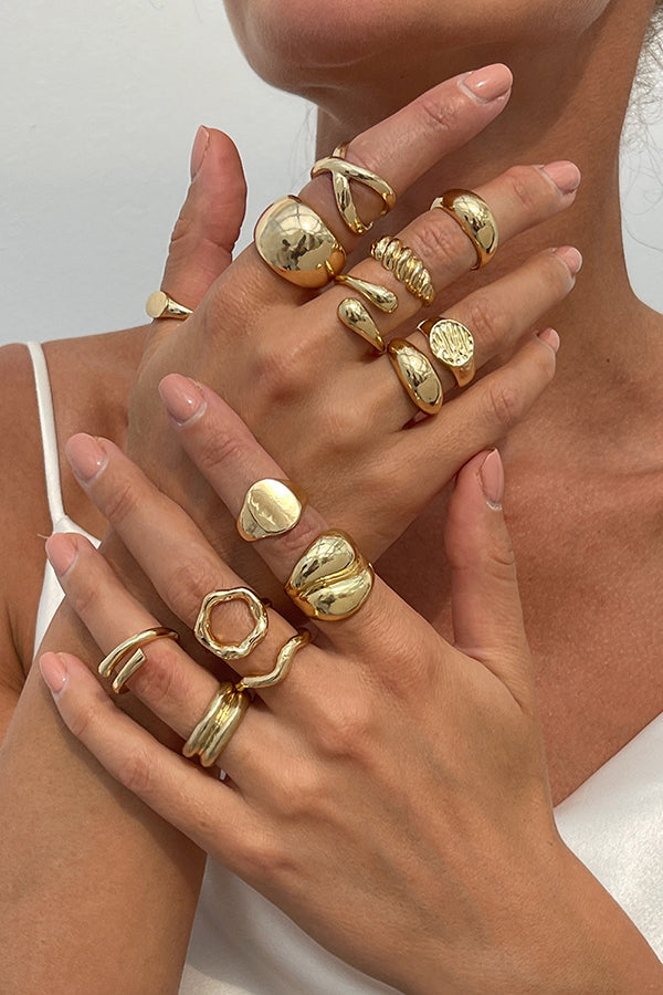 Geometric Cross Open Ring-consonak