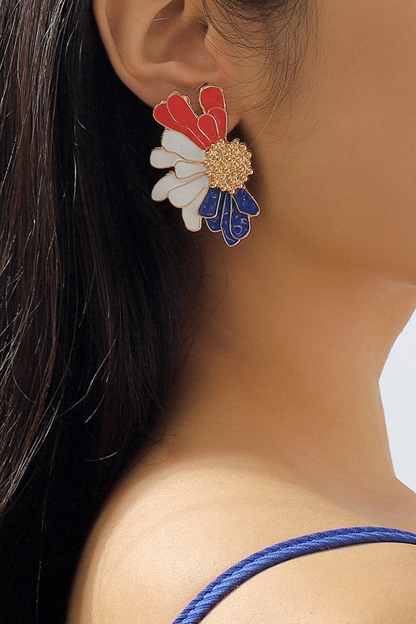 Retro Alloy Floral Pattern Earrings-consonak