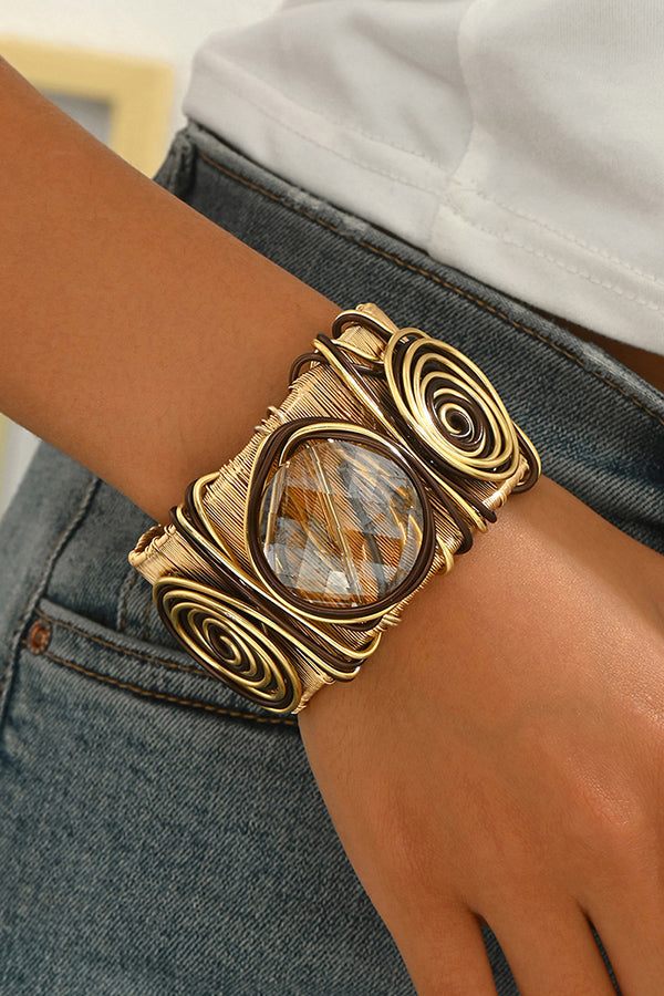 Fashionable Wrapped Gemstone Personalized Bracelet-consonak