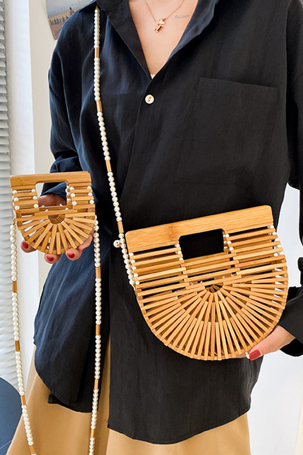 Fashionable Bamboo Pearl Handbag-consonak