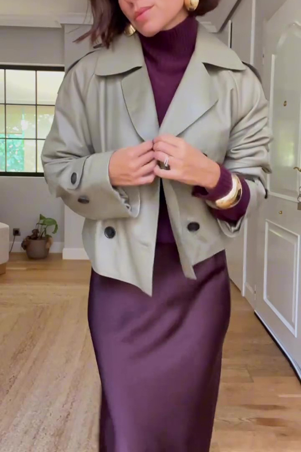 Perfect Feelings Faux Leather Button Up Pocketed Lapel Jacket-consonak