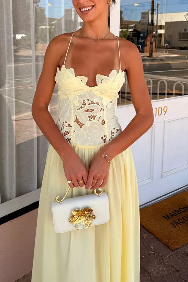 Amelie Lace Bustier Dress-Consonak