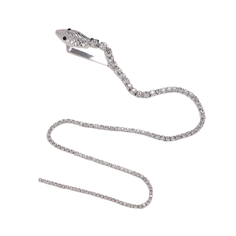 Fashionable Rhinestone Snake Chain Hair Accessories-consonak