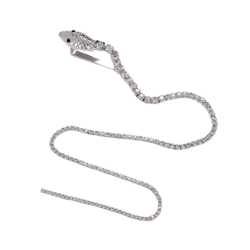 Fashionable Rhinestone Snake Chain Hair Accessories-consonak
