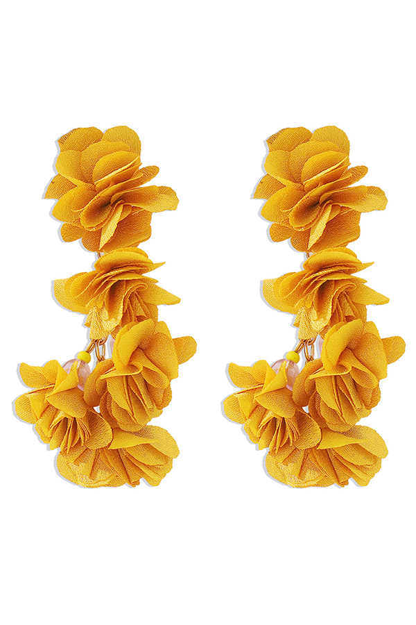 Bohemian Ethnic Style Colorful Flower Tassel Earrings-consonak