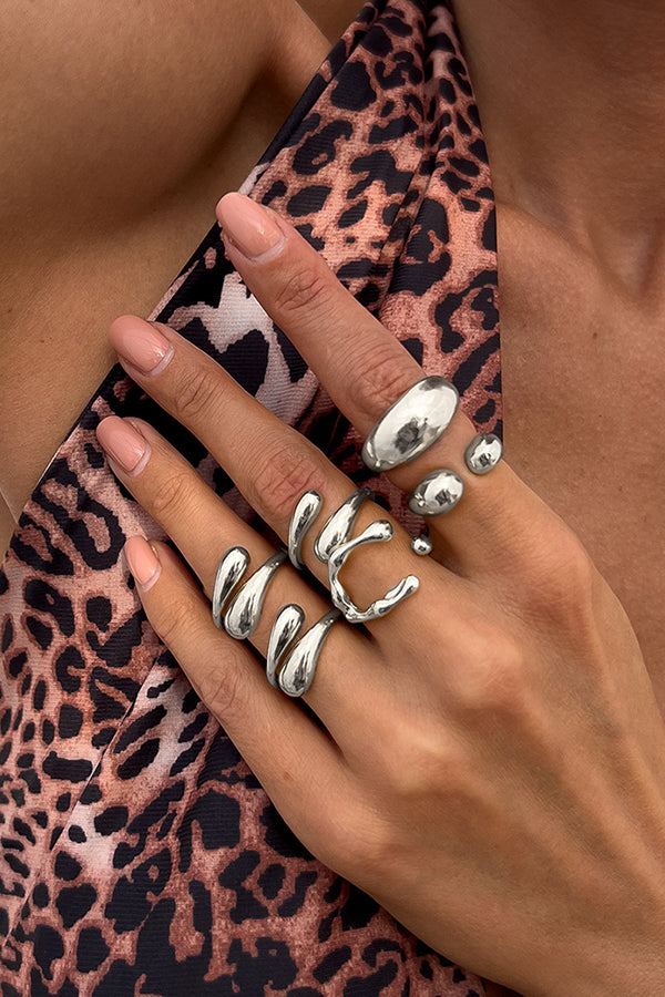 Geometric Cross Open Ring | Consonak