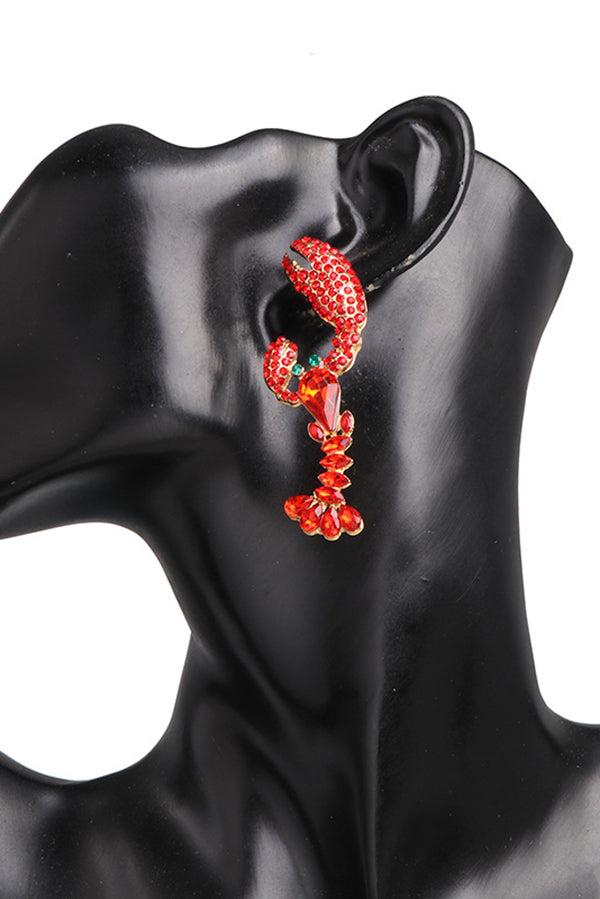Fashionable Diamond Lobster-shaped Holiday Earrings-consonak