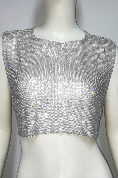 Sexy Metallic Rhinestone Backless Chain Vest-consonak