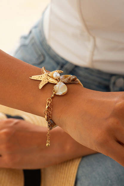 Resort Style Summer Starfish Shell Pearl Jewelry-consonak