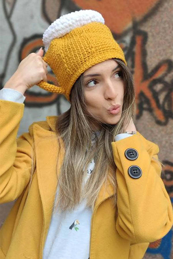 3D Cute Beer Mug Hat-consonak