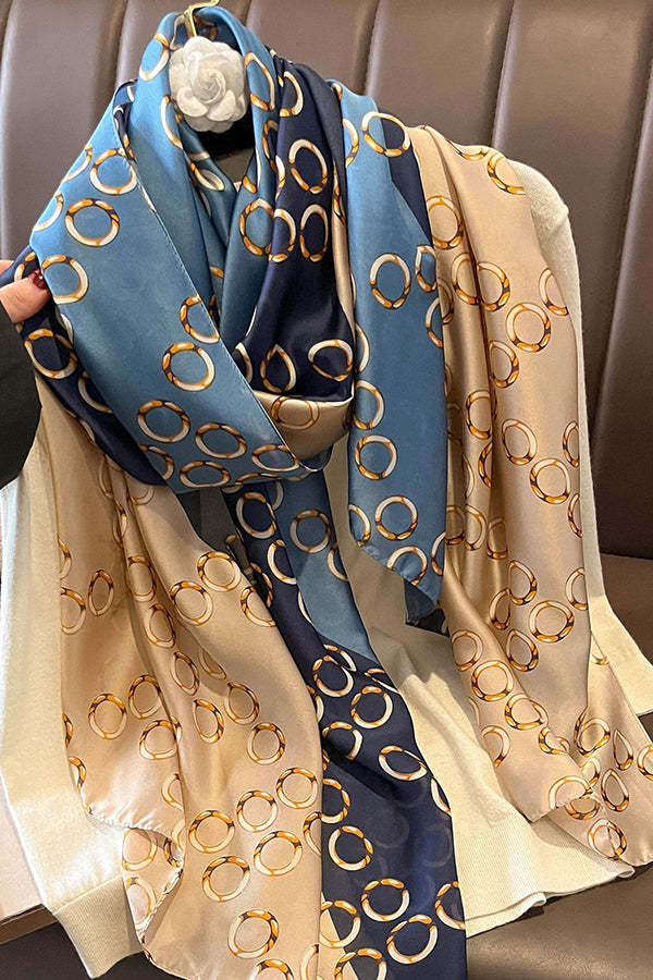 Elegant Imitation Silk Oversized Shawl Scarf-consonak