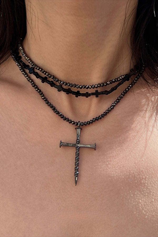 Fashionable Time Dial Metal Necklace-consonak