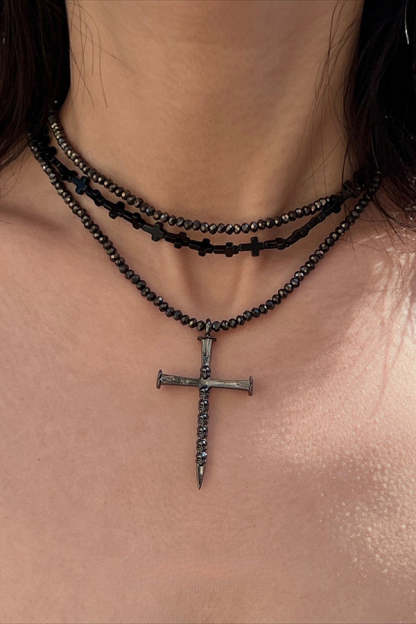 Fashionable Time Dial Metal Necklace-consonak