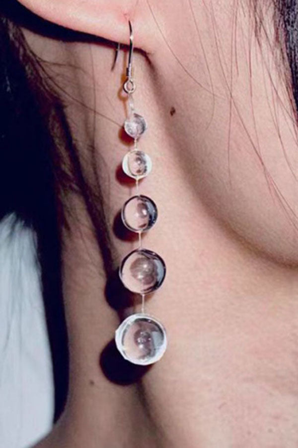 Clear Crystal Dewdrop Earrings-Consonak