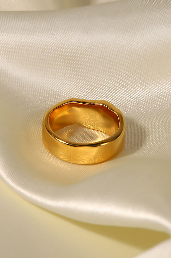 Fashion Gold Plated Stainless Steel Lava Pearl Ring | Consonak
