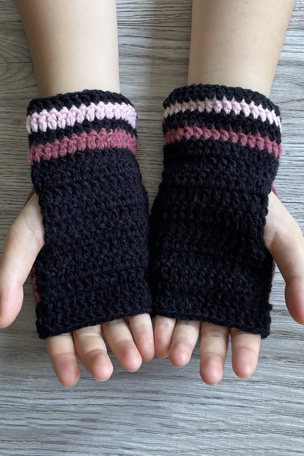 Four-leaf Clover Crochet Half-finger Gloves-consonak