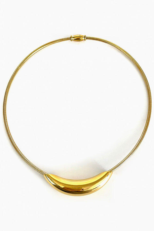 Fashionable Snake Bone Chain Sun Pendant Necklace-consonak