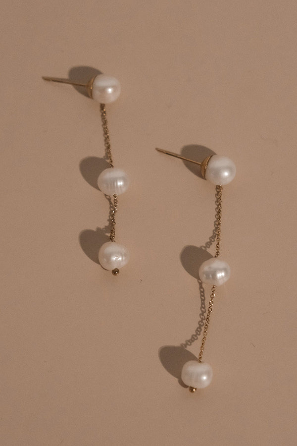Pearl and Flower Earrings-Consonak