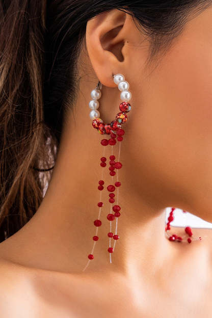 Halloween Gothic Blood Drop Pearl Necklace-consonak