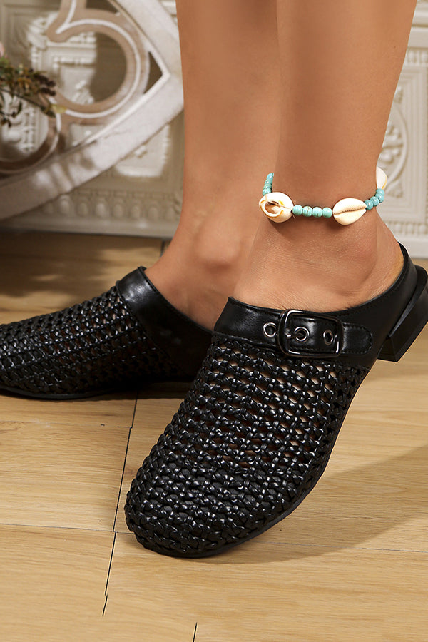 Fashionable Hollow Half-slip Sandals-consonak