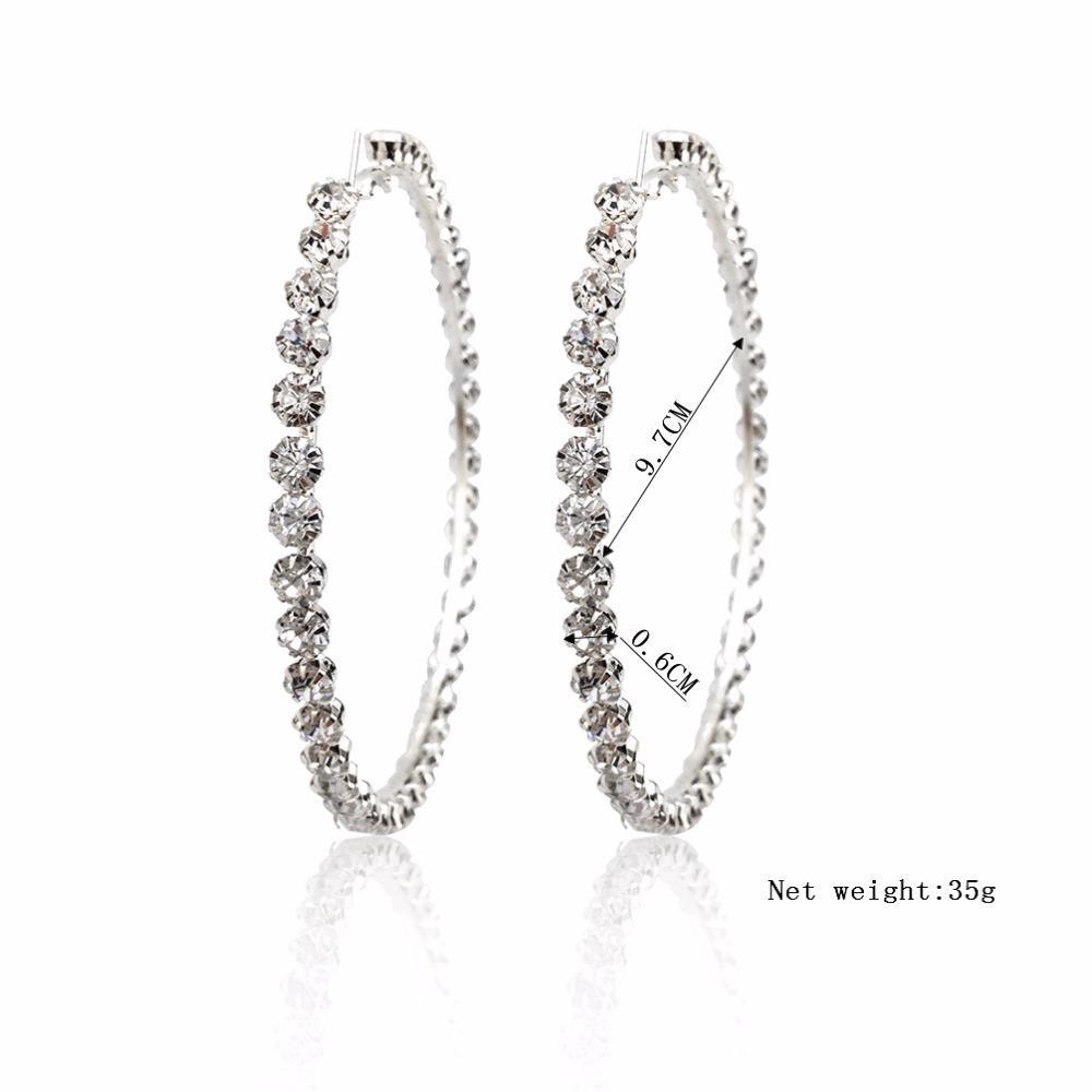 Acrylic Fancy Color Diamond Big Circle Diamond Earrings | Consonak