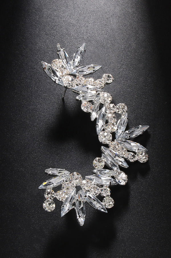 Non-pierced Rhinestone Clip-on Earrings-Consonak