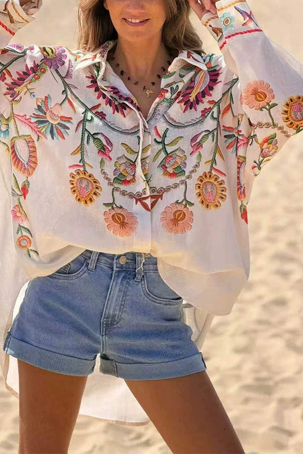 Wanderlust Floral Print Casual Shirt-Consonak