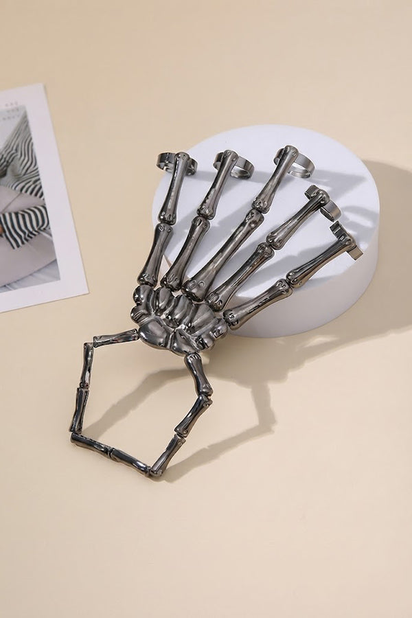 Skeleton Hand Ring and Bracelet Set-Consonak