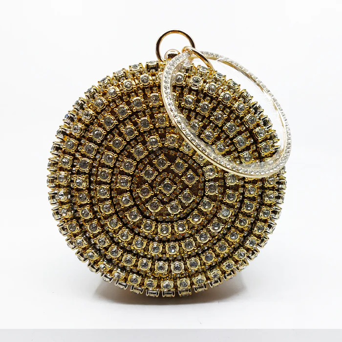 Distinctive Round Rhinestone Bag-consonak
