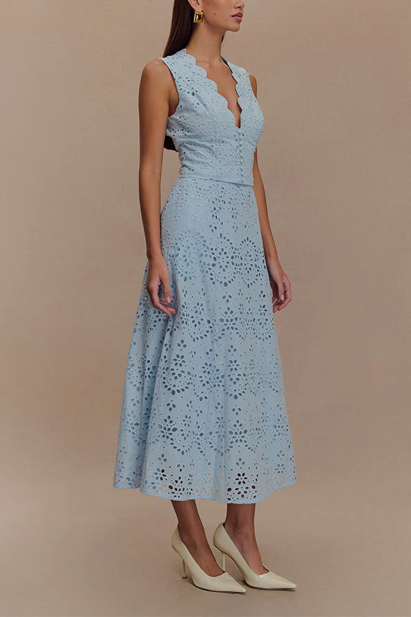 Marina Elegant Broderie Anglaise Set-Consonak