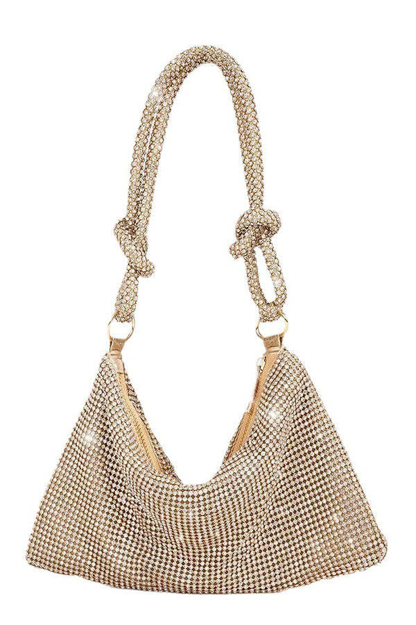 Rhinestone One-shoulder Armpit Bag-consonak