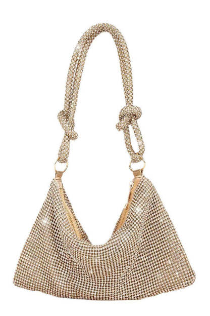 Rhinestone One-shoulder Armpit Bag-consonak