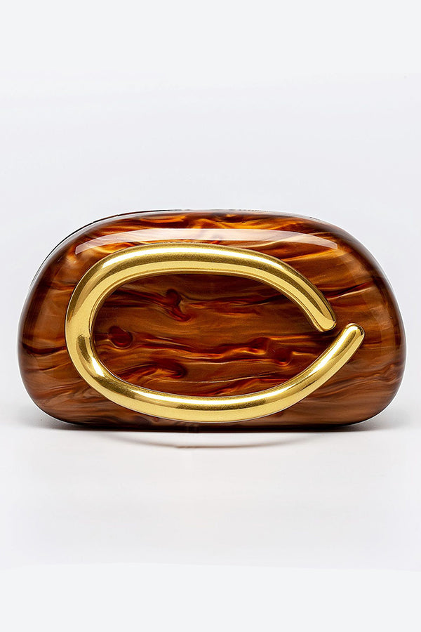 Elegant Special-shaped Shell Acrylic Fashion Clutch-consonak