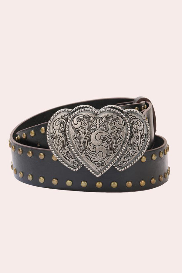 Personalized Rivet Pu Leather Fashion Belt-consonak