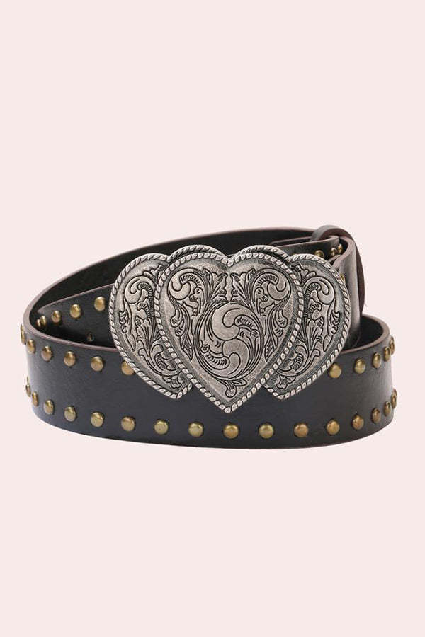 Personalized Rivet Pu Leather Fashion Belt-consonak