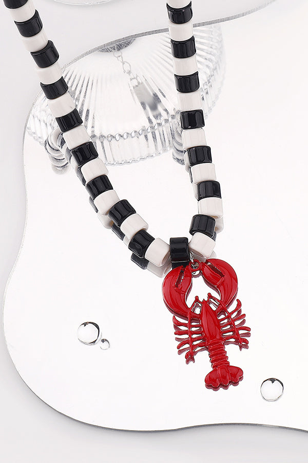 Fashion Lobster Holiday Earrings and Necklace-consonak