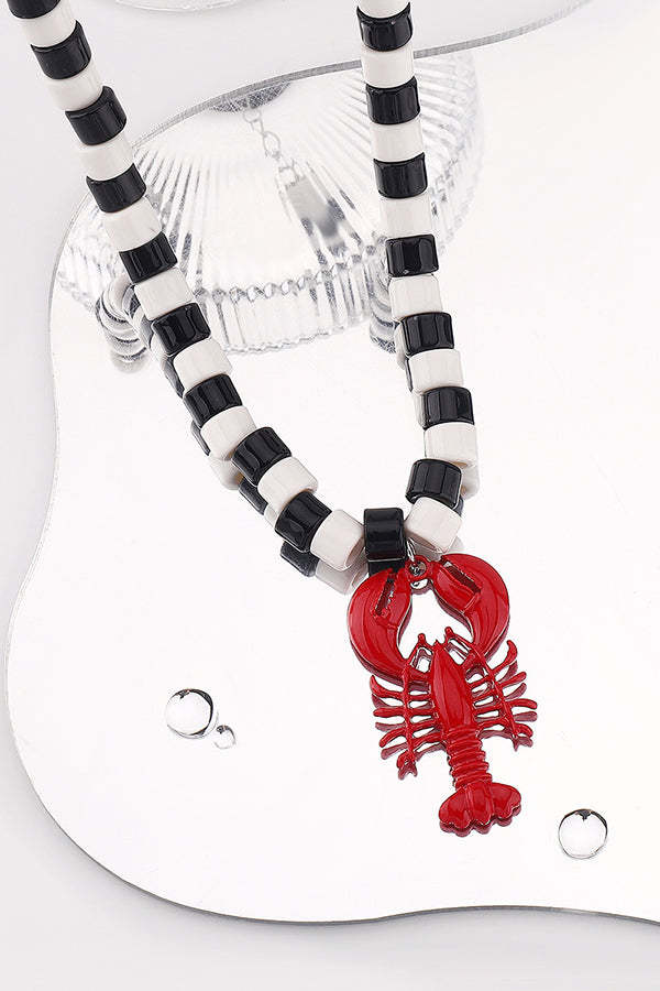 Fashion Lobster Holiday Earrings and Necklace-consonak