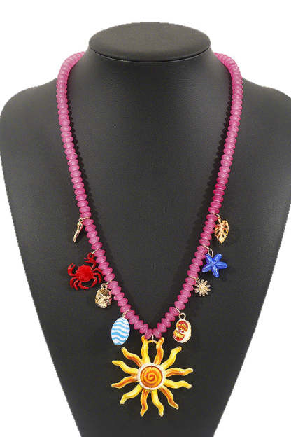 Bohemian Ocean Style Rice Bead Necklace-consonak