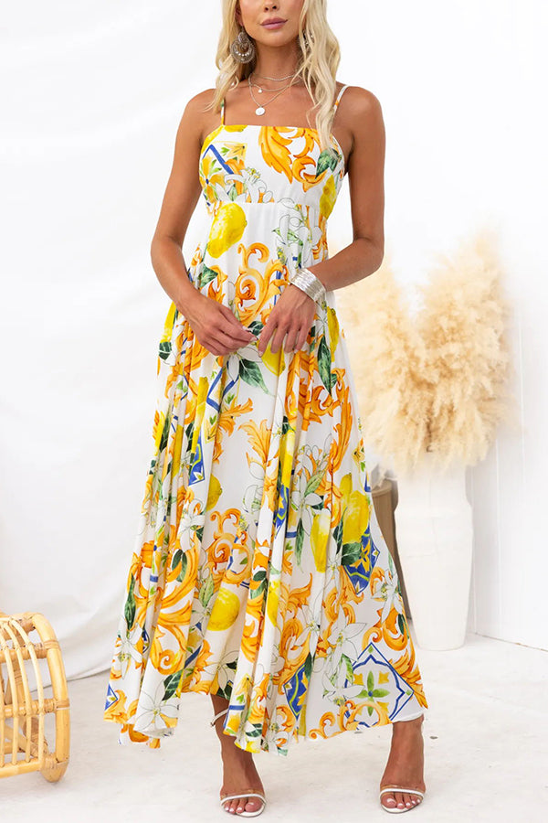 Summer Crush Abstract Print Back Tie-up Maxi Dress-consonak