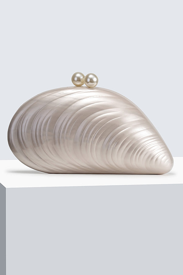 Elegant Shaped Shell Acrylic Evening Clutch-consonak