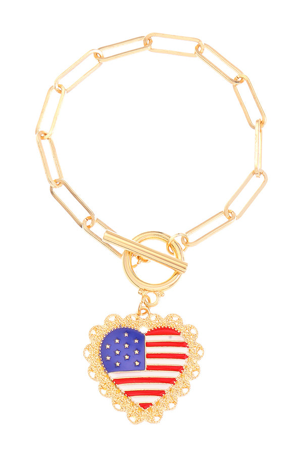 American Flag Independence Day Fashion Bracelet-consonak