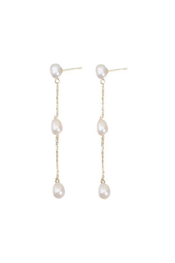 Pearl and Flower Earrings-Consonak