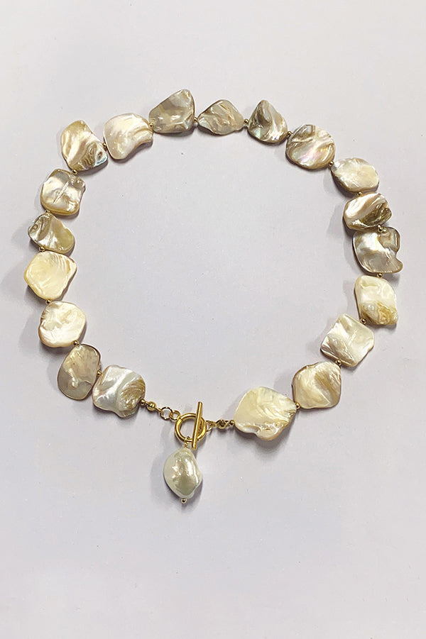 Exaggerated Irregular Shell Collarbone Necklace-consonak