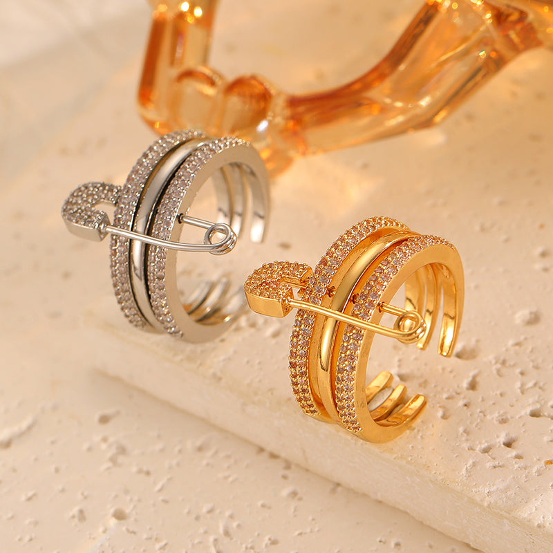 Fashionable Three-color Ring with Detachable Needle Ring-consonak